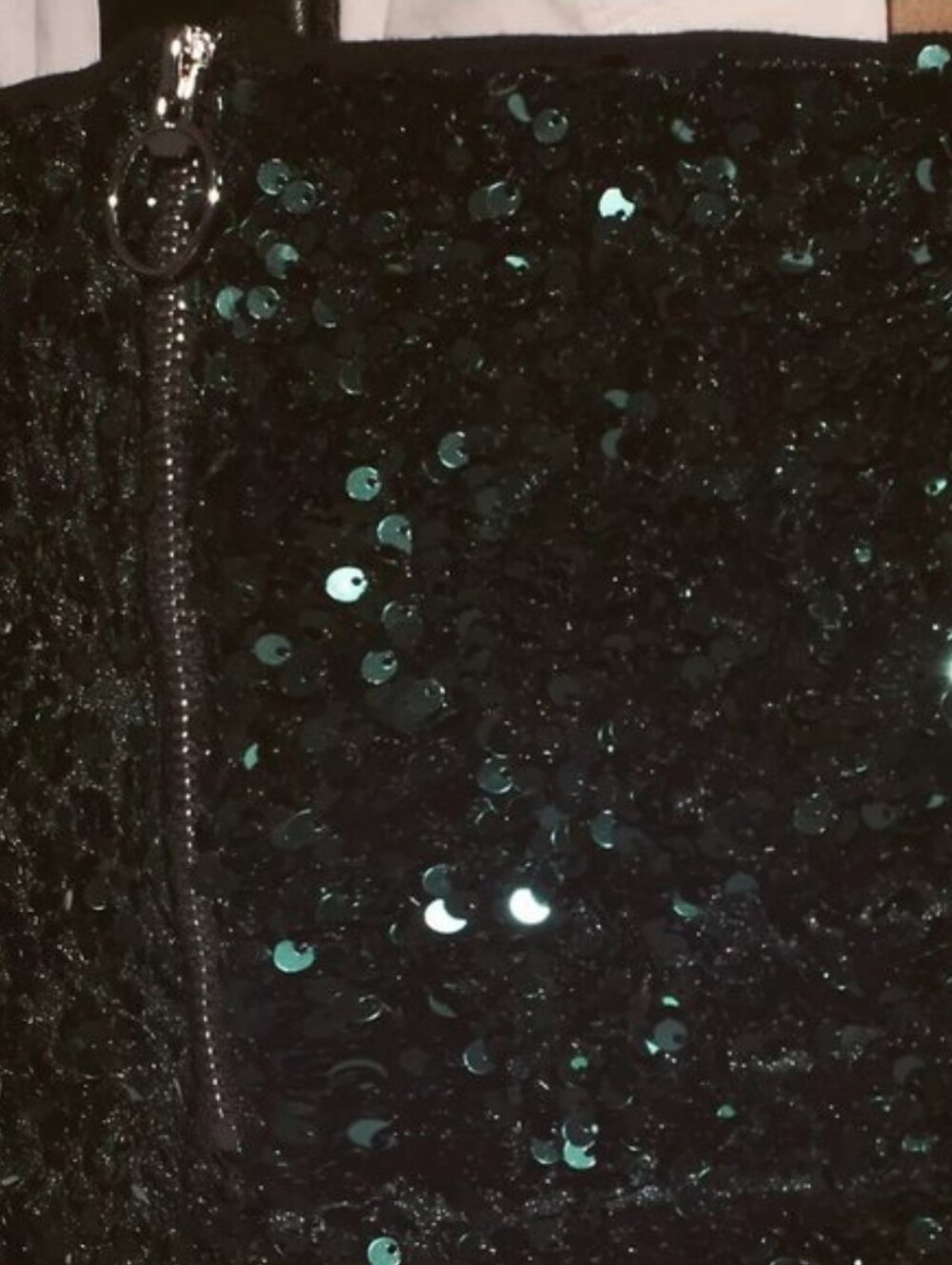 Anthropologie Maeve Green Sequin Shorts Party Holiday Size 12 Large - Picture 5 of 11